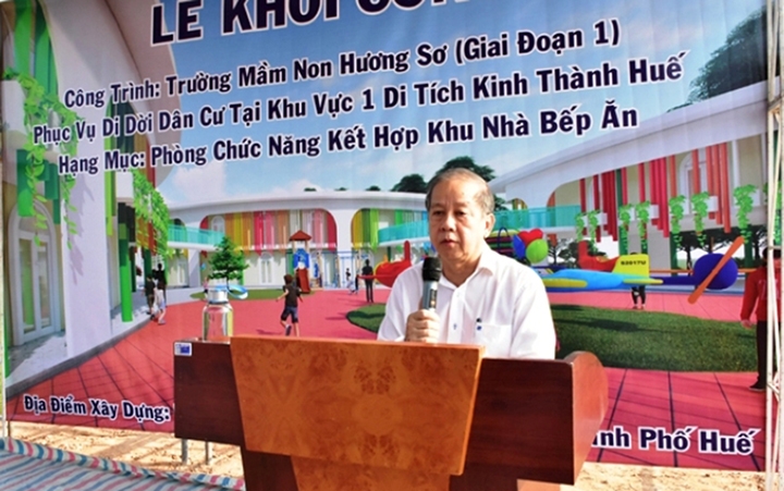 Công ty Đại Phú Lộc (VNG) tài trợ xây dựng trường học cho con em các hộ dân thuộc dự án di dân kinh thành Huế